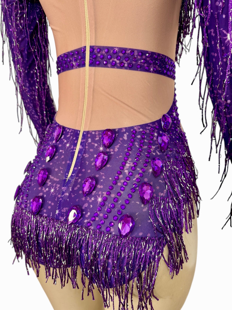 Pure Performance Dance Costume for Salsa, Bachata, and Lyrical OSFM / Purple / Mesh Pure Performance Dance Costume for Salsa, Bachata, and Lyrical OSFM / Purple / Mesh