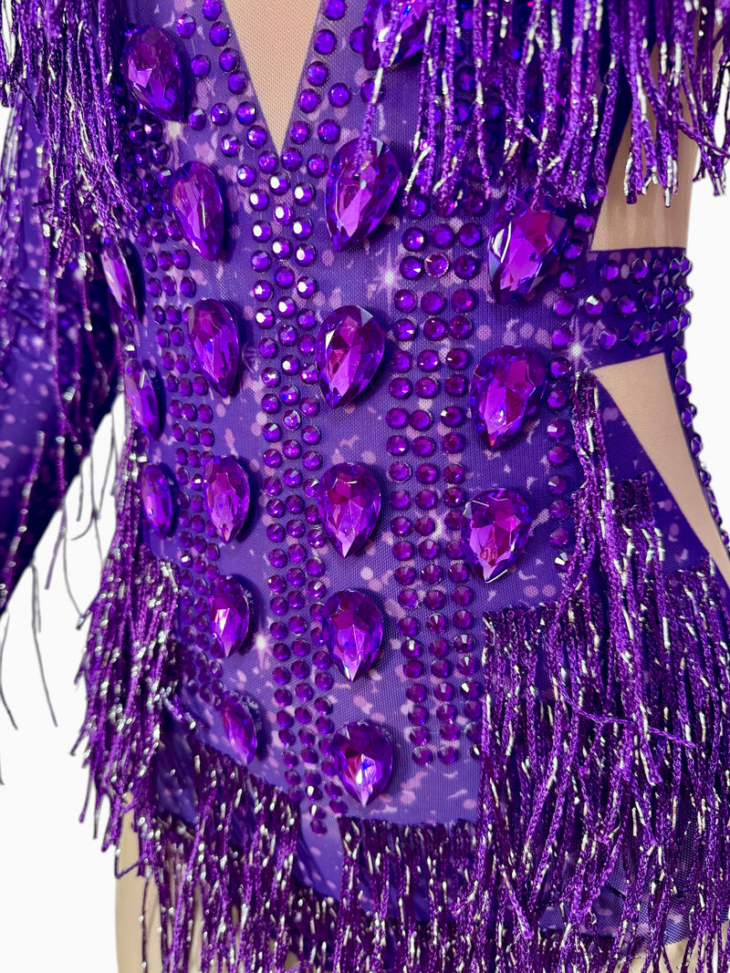 Pure Performance Dance Costume for Salsa, Bachata, and Lyrical OSFM / Purple / Mesh Pure Performance Dance Costume for Salsa, Bachata, and Lyrical OSFM / Purple / Mesh